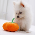 Plush pumpkin shape interactive squeaky dog chew toy